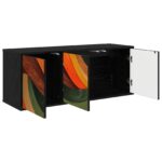 vidaXL Nástenný TV kabinet BONN 102 x 33 x 40 cm Čierny dub – Obrázok 2