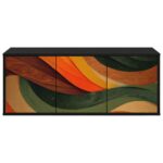 vidaXL Nástenný TV kabinet BONN 102 x 33 x 40 cm Čierny dub – Obrázok 3