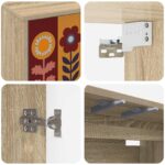 vidaXL Nástenný TV kabinet ESSEN 102 x 33 x 40 cm Dub sonoma – Obrázok 5