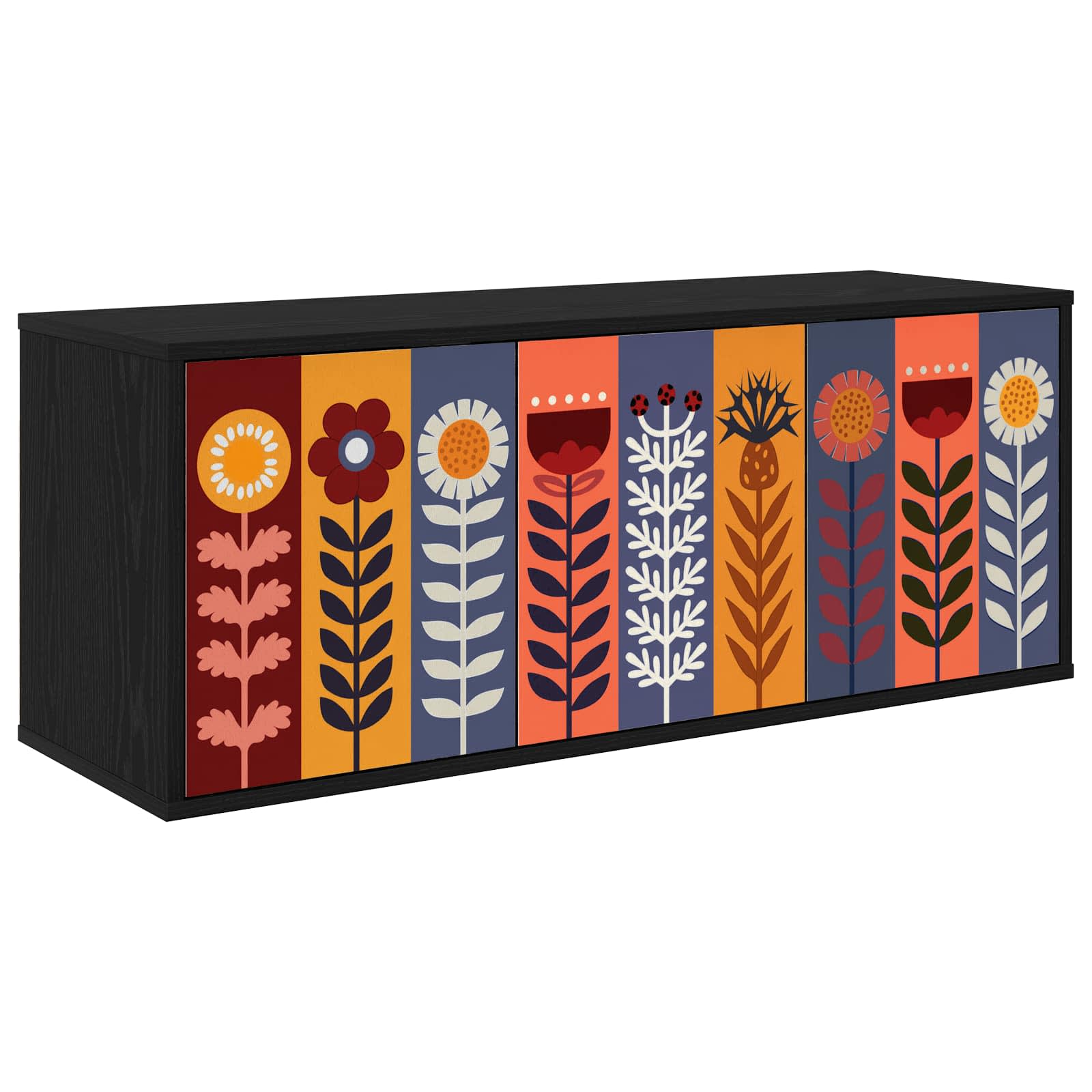 8007176_1.jpg vidaXL Nástenný TV kabinet ESSEN 102 x 33 x 40 cm Čierny dub – Obrázok 1