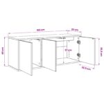 vidaXL Nástenný TV kabinet KIEL 102 x 33 x 40 cm Dub sonoma – Obrázok 8