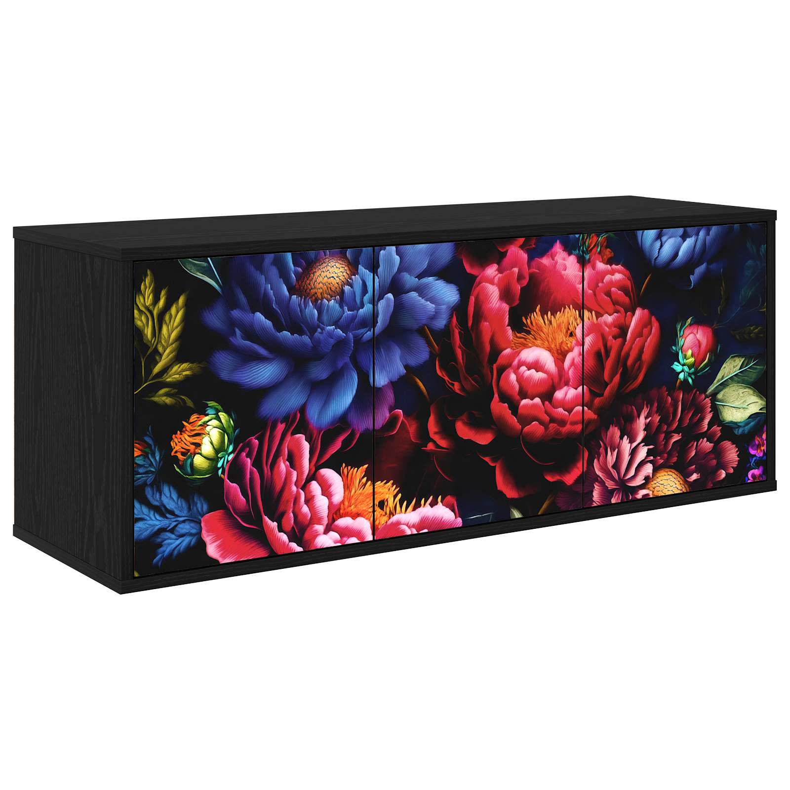 8007178_1.jpg vidaXL Nástenný TV kabinet KIEL 102 x 33 x 40 cm Čierny dub – Obrázok 1