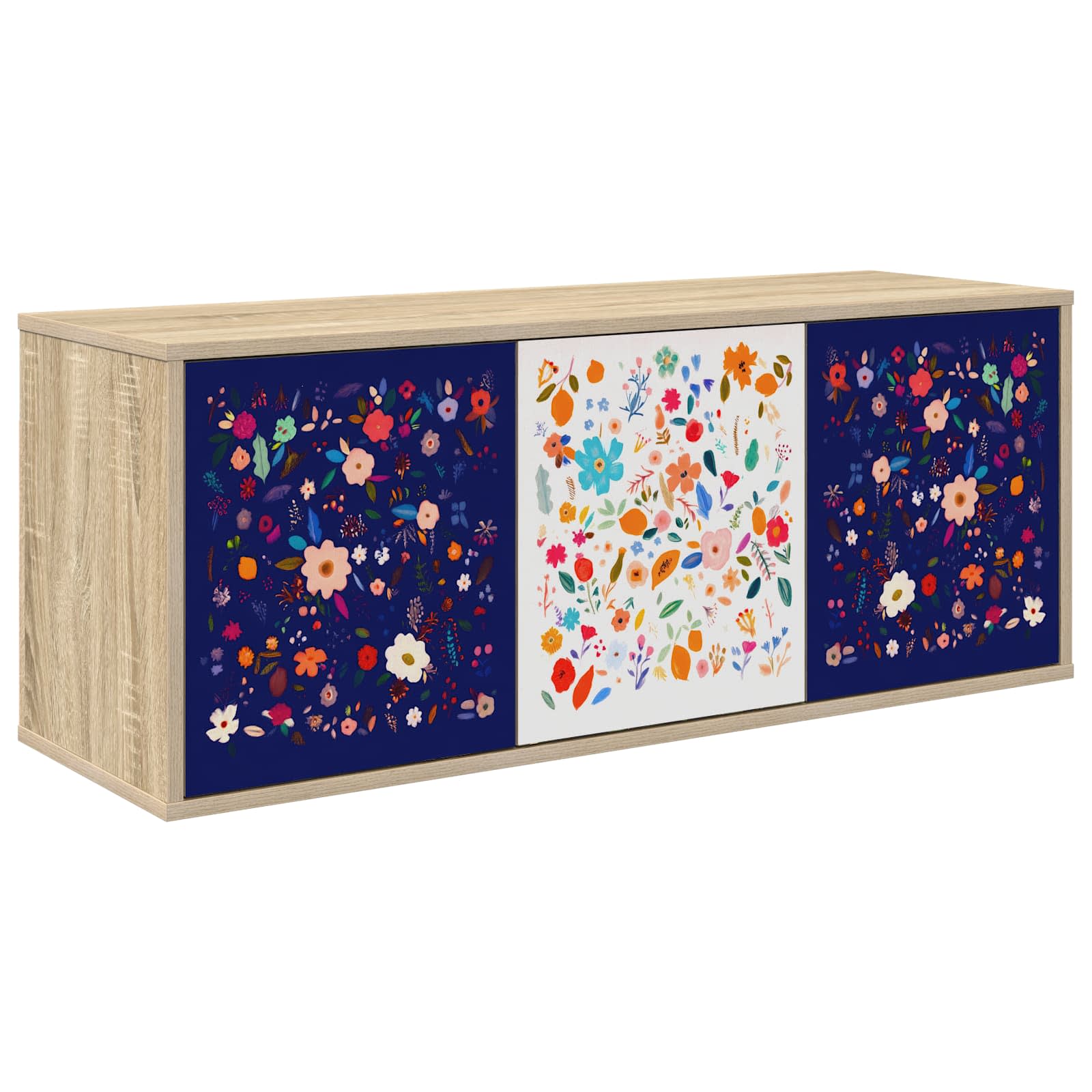 8007179_1.jpg vidaXL Nástenný TV kabinet MAINZ 102 x 33 x 40 cm Dub sonoma – Obrázok 1