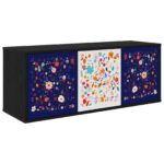 vidaXL Nástenný TV kabinet MAINZ 102 x 33 x 40 cm Čierny dub