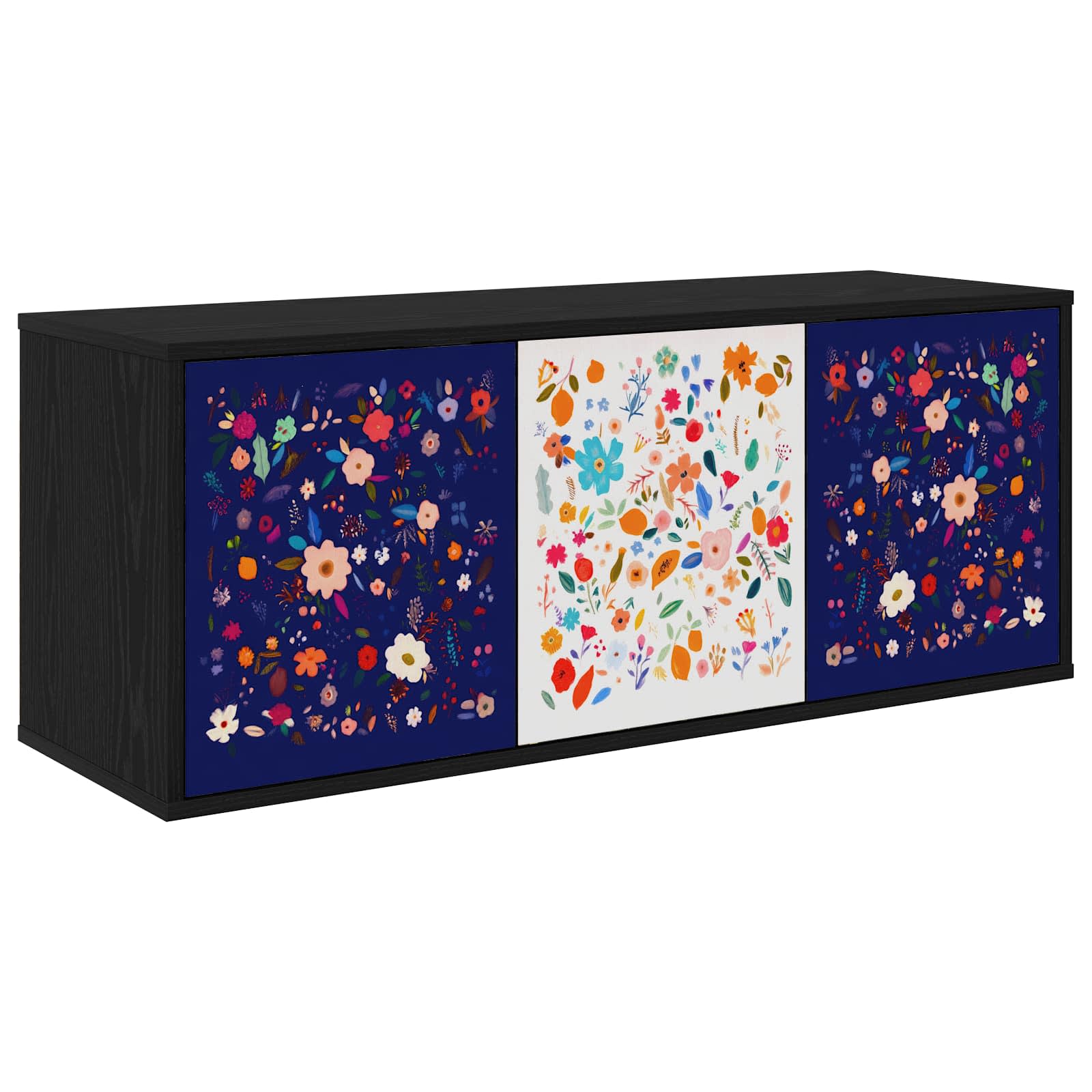 8007180_1.jpg vidaXL Nástenný TV kabinet MAINZ 102 x 33 x 40 cm Čierny dub – Obrázok 1
