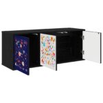 vidaXL Nástenný TV kabinet MAINZ 102 x 33 x 40 cm Čierny dub – Obrázok 2