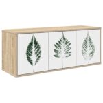 vidaXL Nástenný TV kabinet HANAU 102 x 33 x 40 cm Dub sonoma