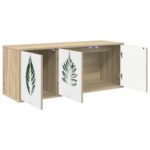 vidaXL Nástenný TV kabinet HANAU 102 x 33 x 40 cm Dub sonoma – Obrázok 2