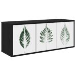 vidaXL Nástenný TV kabinet HANAU 102 x 33 x 40 cm Čierny dub