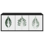 vidaXL Nástenný TV kabinet HANAU 102 x 33 x 40 cm Čierny dub – Obrázok 3