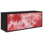 vidaXL Nástenný TV kabinet AACHEN 102 x 33 x 40 cm Čierny dub