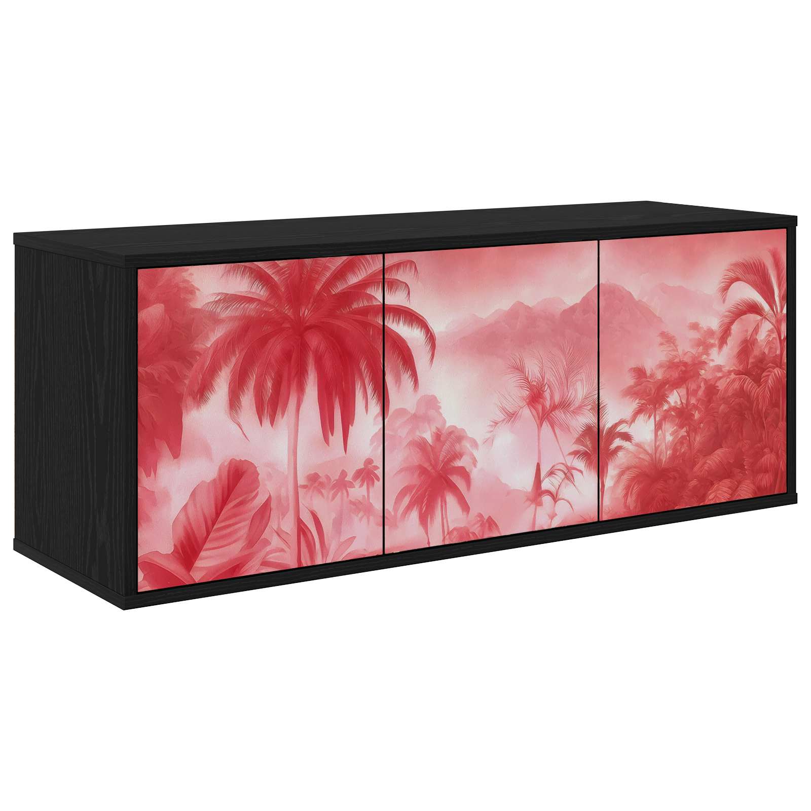8007184_1.jpg vidaXL Nástenný TV kabinet AACHEN 102 x 33 x 40 cm Čierny dub – Obrázok 1