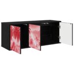 vidaXL Nástenný TV kabinet AACHEN 102 x 33 x 40 cm Čierny dub – Obrázok 2