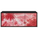 vidaXL Nástenný TV kabinet AACHEN 102 x 33 x 40 cm Čierny dub – Obrázok 3