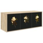 vidaXL Nástenný TV kabinet BREMEN 102 x 33 x 40 cm Dub sonoma