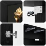 vidaXL Nástenný TV kabinet BREMEN 102 x 33 x 40 cm Čierny dub – Obrázok 5