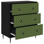 vidaXL Příborník GELEEN Smaragdový geometrický vzor 66 x 36,5 x 76 cm – Obrázok 3