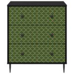 vidaXL Příborník GELEEN Smaragdový geometrický vzor 66 x 36,5 x 76 cm – Obrázok 4