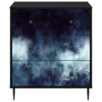 vidaXL Příborník RAALTE Modrý mramorový vzor 66 x 36,5 x 76 cm – Obrázok 4