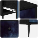 vidaXL Příborník RAALTE Modrý mramorový vzor 66 x 36,5 x 76 cm – Obrázok 6