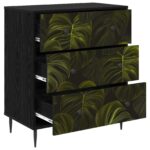 vidaXL Příborník ELBURG Tlač z palmových listov 66 x 36,5 x 76 cm – Obrázok 3
