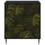 vidaXL Příborník ELBURG Tlač z palmových listov 66 x 36,5 x 76 cm – Obrázok 4