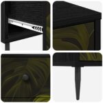 vidaXL Příborník ELBURG Tlač z palmových listov 66 x 36,5 x 76 cm – Obrázok 6