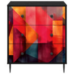 vidaXL Příborník HEESCH Tlač farieb v blokoch 66 x 36,5 x 76 cm – Obrázok 3