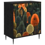 vidaXL Příborník ZAANDAM Tlač lesa 66 x 36,5 x 76 cm Kompozitné drevo – Obrázok 2