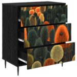 vidaXL Příborník ZAANDAM Tlač lesa 66 x 36,5 x 76 cm Kompozitné drevo – Obrázok 3