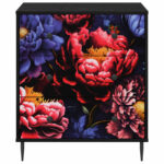 vidaXL Příborník KIEL Tmavý pivonkový potlač 66 x 36,5 x 76 cm – Obrázok 3