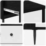 vidaXL Příborník HANAU Tlač na zelených listoch 66 x 36,5 x 76 cm – Obrázok 6