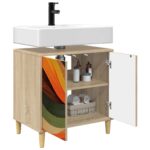 vidaXL Kúpeľňová skriňa BONN Sonoma 60 x 40 x 60 cm Kompozitné drevo – Obrázok 2
