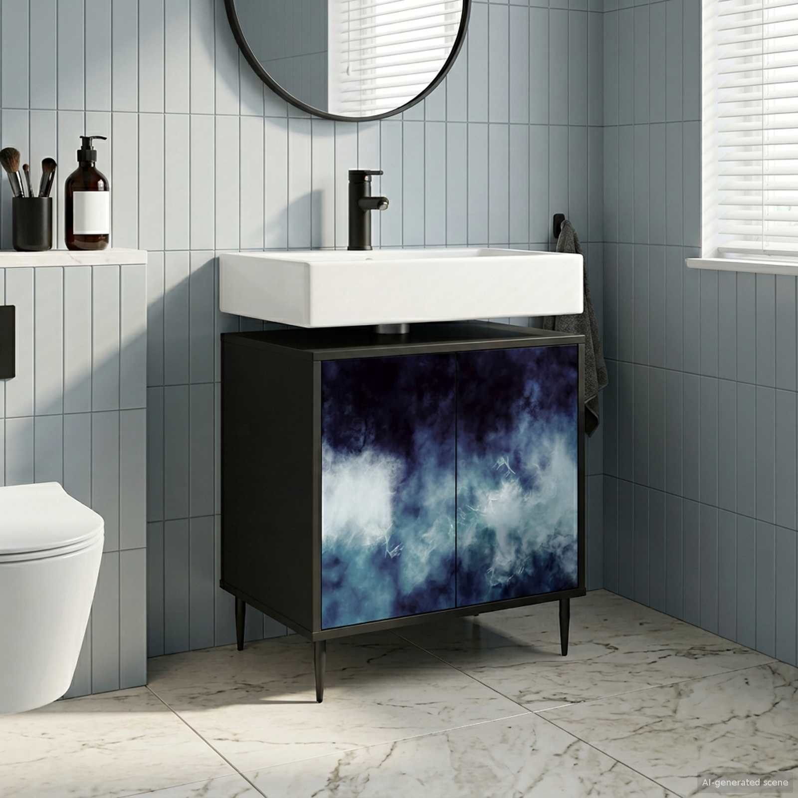 8007412_1.jpg vidaXL Kúpeľňová skriňa RAALTE Čierny dub 60 x 40 x 61 cm – Obrázok 1