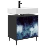 vidaXL Kúpeľňová skriňa RAALTE Čierny dub 60 x 40 x 61 cm – Obrázok 4