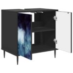 vidaXL Kúpeľňová skriňa RAALTE Čierny dub 60 x 40 x 61 cm – Obrázok 5