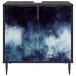 vidaXL Kúpeľňová skriňa RAALTE Čierny dub 60 x 40 x 61 cm – Obrázok 6