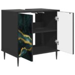 vidaXL Kúpeľňová skriňa WIJHE Čierny dub 60 x 40 x 61 cm – Obrázok 3