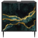 vidaXL Kúpeľňová skriňa WIJHE Čierny dub 60 x 40 x 61 cm – Obrázok 4