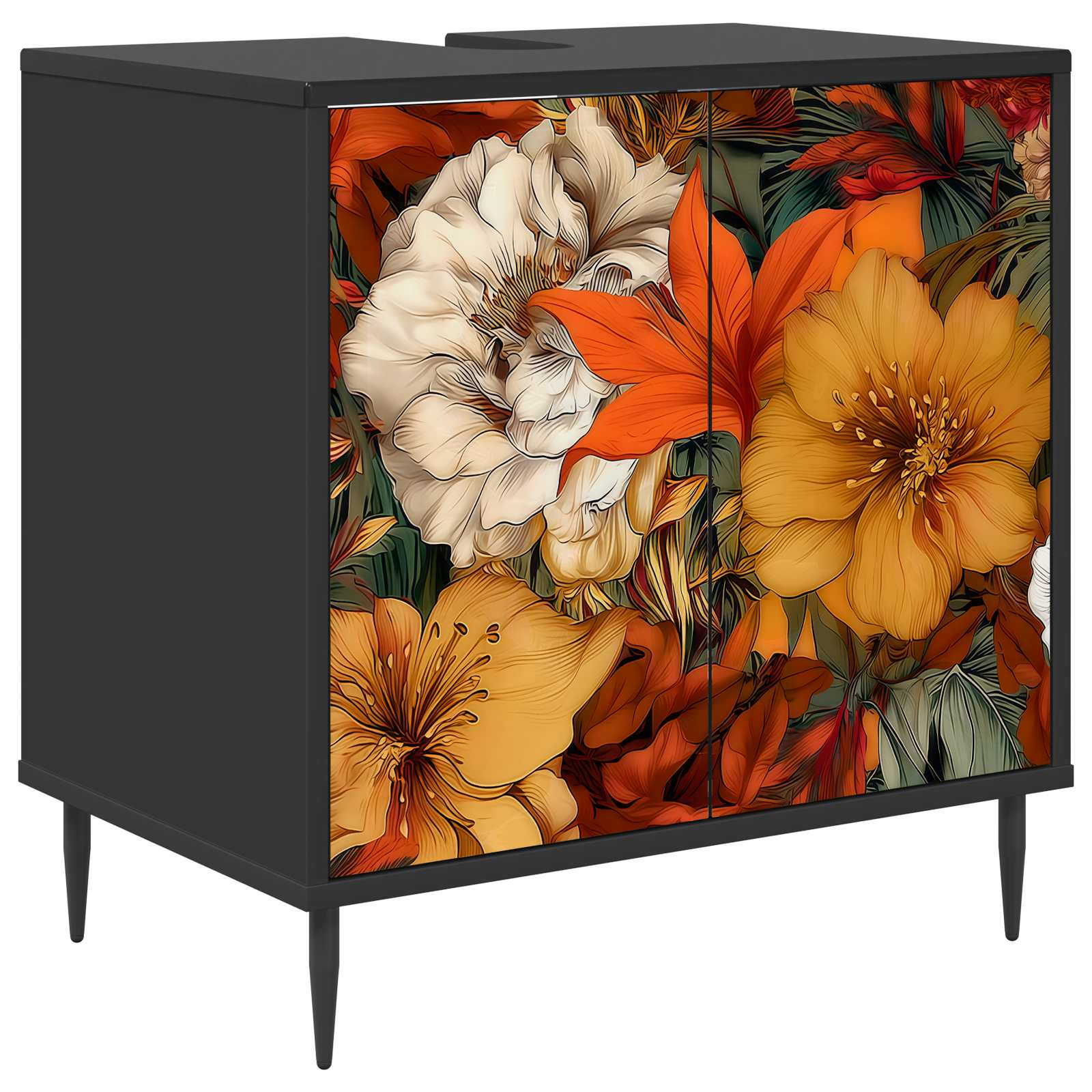 8007415_1.jpg vidaXL Kúpeľňová skriňa GENNEP Čierny dub 60 x 40 x 61 cm – Obrázok 1