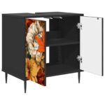 vidaXL Kúpeľňová skriňa GENNEP Čierny dub 60 x 40 x 61 cm – Obrázok 3