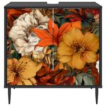 vidaXL Kúpeľňová skriňa GENNEP Čierny dub 60 x 40 x 61 cm – Obrázok 4