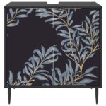 vidaXL Kúpeľňová skriňa DOKKUM Čierny dub 60 x 40 x 61 cm – Obrázok 4