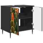 vidaXL Kúpeľňová skriňa ZAANDAM Čierny dub 60 x 40 x 61 cm – Obrázok 3