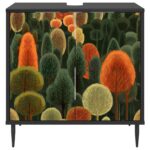 vidaXL Kúpeľňová skriňa ZAANDAM Čierny dub 60 x 40 x 61 cm – Obrázok 4