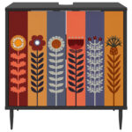 vidaXL Kúpeľňová skriňa ESSEN Čierny dub 60 x 40 x 61 cm – Obrázok 4