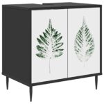 vidaXL Kúpeľňová skriňa HANAU Čierny dub 60 x 40 x 61 cm – Obrázok 2