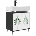 vidaXL Kúpeľňová skriňa HANAU Čierny dub 60 x 40 x 61 cm – Obrázok 4