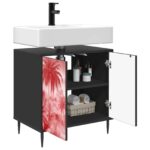 vidaXL Kúpeľňová skriňa AACHEN Čierny dub 60 x 40 x 61 cm – Obrázok 2