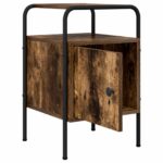 vidaXL Nočný stolík 2 ks Dymový dub Kompozitné drevo – Obrázok 5